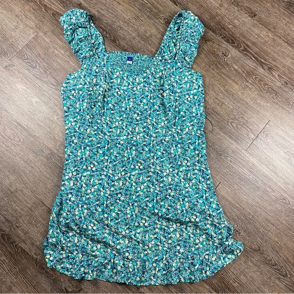 Old Navy Dresses & Skirts - Old Navy Mini Dress Women 4X Colorful Floral Fairy Sleeveless Ruffle Cottagecore